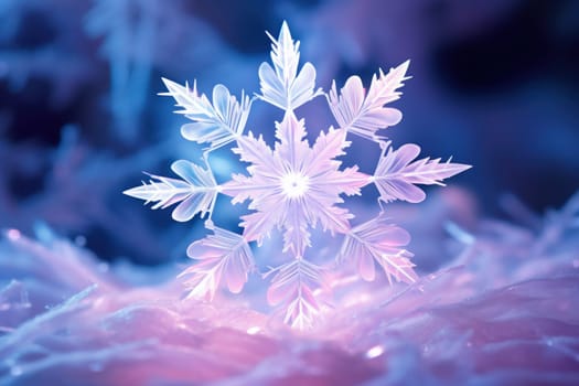 An artistic masterpiece showcasing the exquisite details and singular beauty of individual snowflakes, captured through the lens of macro photography, unraveling their complex, one-of-a-kind designs.