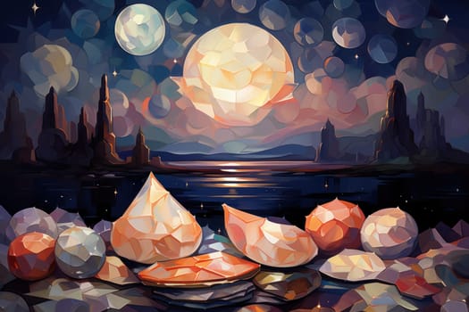 An enchanting depiction of radiant pearl oysters, tenderly nurturing exquisite pearls imbued with enigmatic properties.