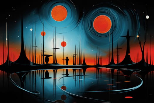 A mesmerizing portrayal of enchanted shadow mirrors, each reflecting tantalizing glimpses of parallel realms and alternate versions of oneself.