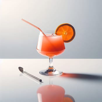 A beautiful picture of a refreshing cocktail. Generative AI. High quality illustration