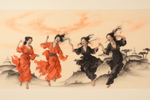 A whimsical portrayal of mischievous laughter sprites, their infectious joy and mirth radiating as they frolic through enchanted meadows.
