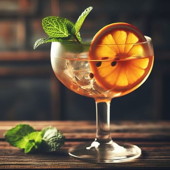 A beautiful picture of a refreshing cocktail. Generative AI. High quality illustration