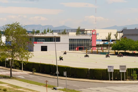 Barcelona, Spain - May 15, 2023: Honda Industrial Test Site, Safety Institute.