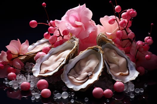 An enchanting depiction of radiant pearl oysters, tenderly nurturing exquisite pearls imbued with enigmatic properties.
