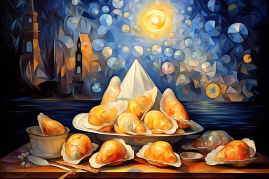 An enchanting depiction of radiant pearl oysters, tenderly nurturing exquisite pearls imbued with enigmatic properties.