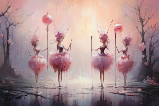 Immerse yourself in the enchanting world of holiday magic with this captivating illustration by a professional visual artist.