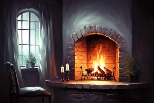 A heartwarming depiction of the winter season's charm, with individuals captured indoors, basking by a crackling fire, indulging in hot cocoa, or cocooned in soft blankets.