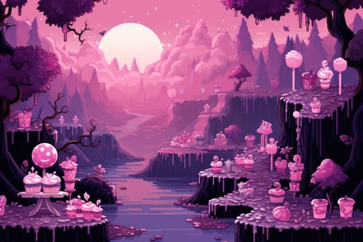Immerse yourself in the enchanting world of holiday magic with this captivating illustration by a professional visual artist.