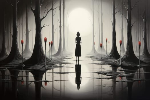A mesmerizing portrayal of enchanted shadow mirrors, each reflecting tantalizing glimpses of parallel realms and alternate versions of oneself.