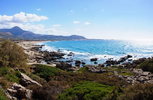 Falassarna Beach has won prizes for being the most beautiful beach in Crete and is always one of the top ten beaches in Europe, with its wonderful, fine white sand and warm, crystal-clear water.