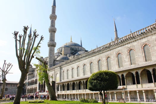 The big mosk in Istanbul Turkey in the spring..