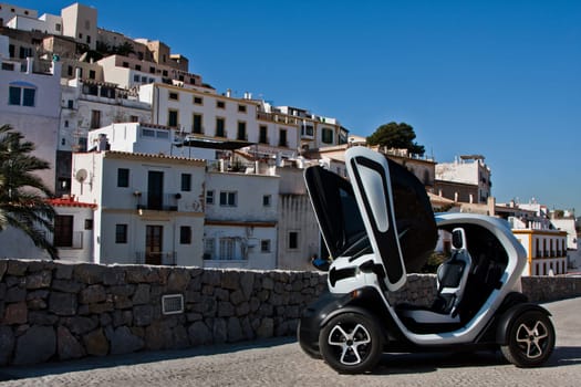 Electric car in the street