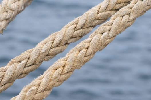 Naval Rope on a Pier, in Canary Islands, Spain