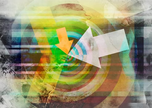 Goal spiral abstract concept