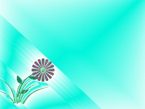 colored green background with a delicate structure