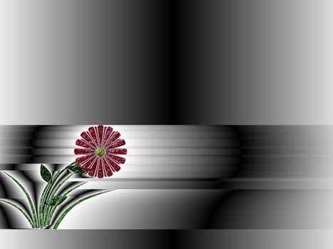 colored green background with a delicate structure