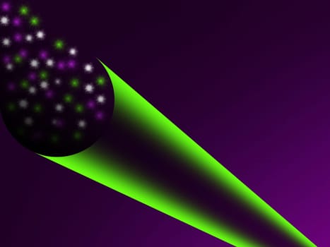 colored green background with a delicate structure