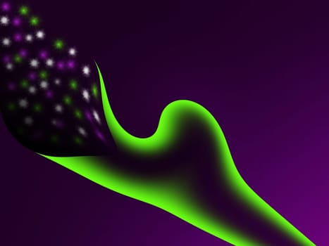 colored green background with a delicate structure