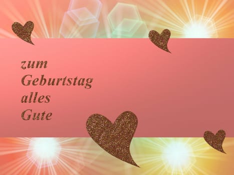 in German letters, all love for mothers day