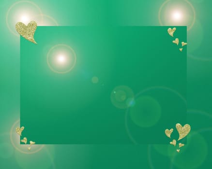 colored green background with a delicate structure
