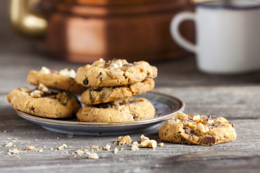 Home-baked cookies on a plate