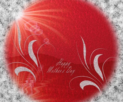 in German letters, all love for mothers day