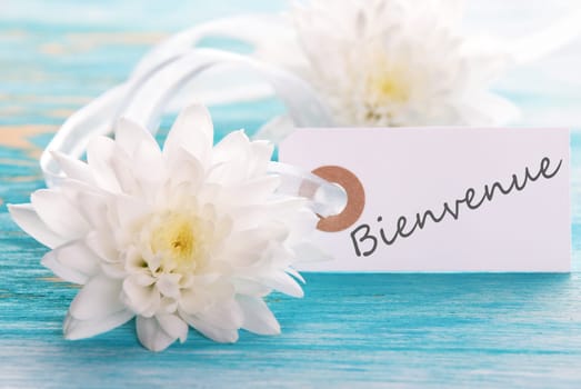 Banner with the French Word Bienvenue which means Welcome