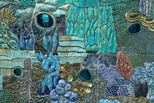 Mosaic-like mural