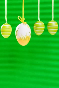 painted eggs decorated by various colors before easter. eggs covered by lacquer and ornamented by miniature painting which. painted eggs are the part of people's tradition in some of the polish regions.