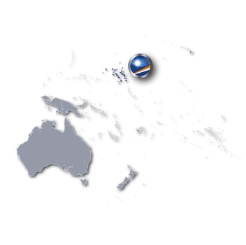 Pacific map with the Marshall Islands
