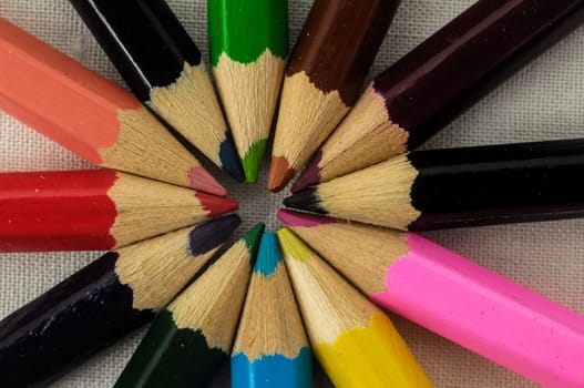 New Pencils Textured Set on a White Background