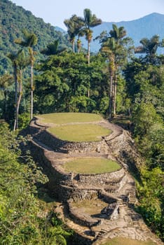 The Ciudad Perdida, or Lost City in the Sierra Nevada de Santa Marta in Colombia