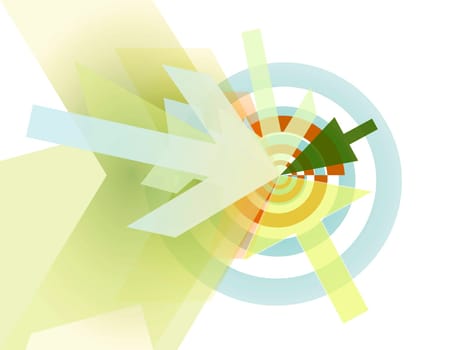 Goal spiral abstract concept
