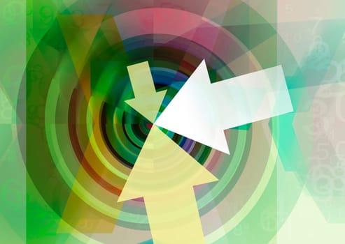Goal spiral abstract concept