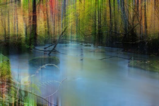 Autumn Colors of Oirase River, located at Aomori Prefecture Japan
