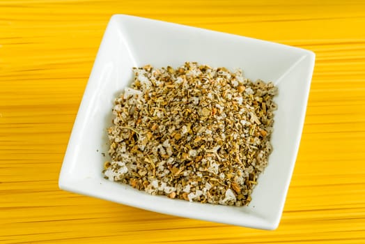 Italian cuisine,pasta,herbal salt