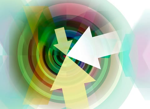 Goal spiral abstract concept