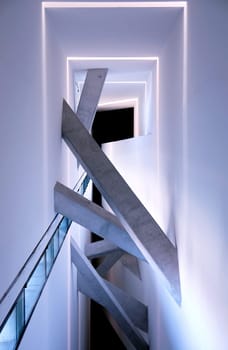 Jewish museum interior detail, Berlin, Germany, project of the architect Daniel Libeskind.