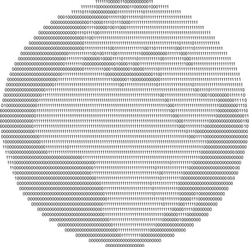 vector - globe drawing by zero and one