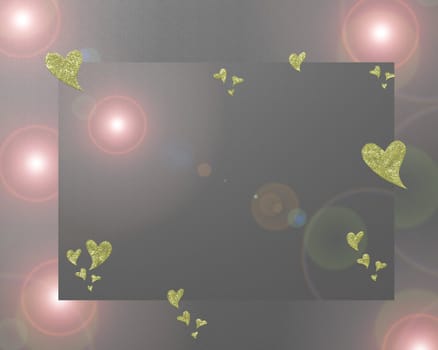 colored background with small pattern and small heart