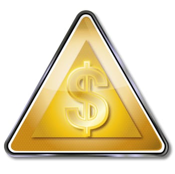 Golden dollar sign