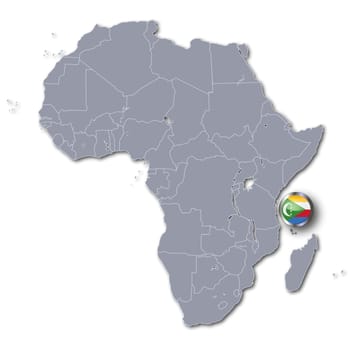 afrikakarte mit komoren