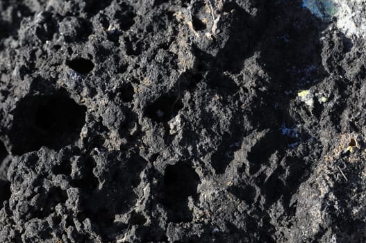 Stone Texture Hardened Lava in Tenerife Volcanic Canary Island