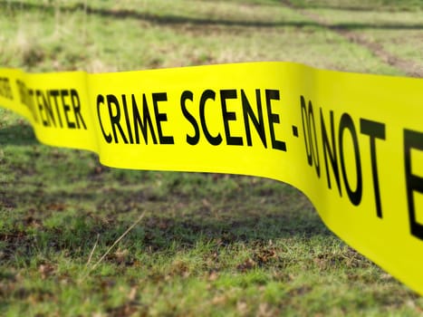 Crime scene tape being used to protect a criminal investigation