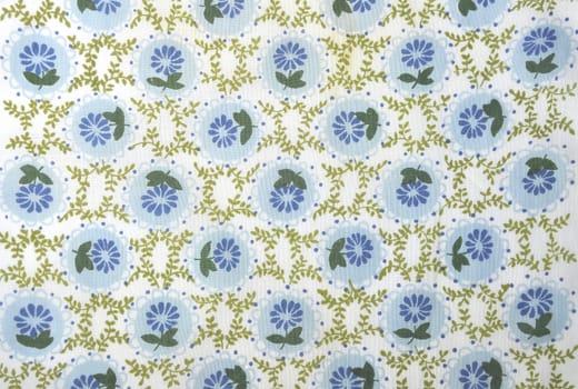 Cloth with floral decoration as background