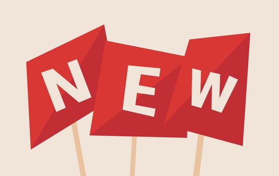 Sign New. Vector.