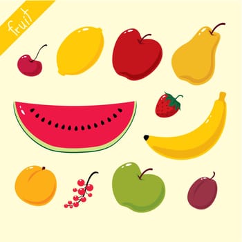 fruit icon set
