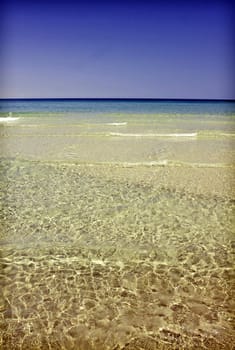 Long deserted beach in Thassos Greece