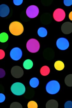 An abstract image of christmas lights blurred