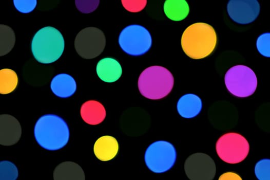 An abstract image of christmas lights blurred